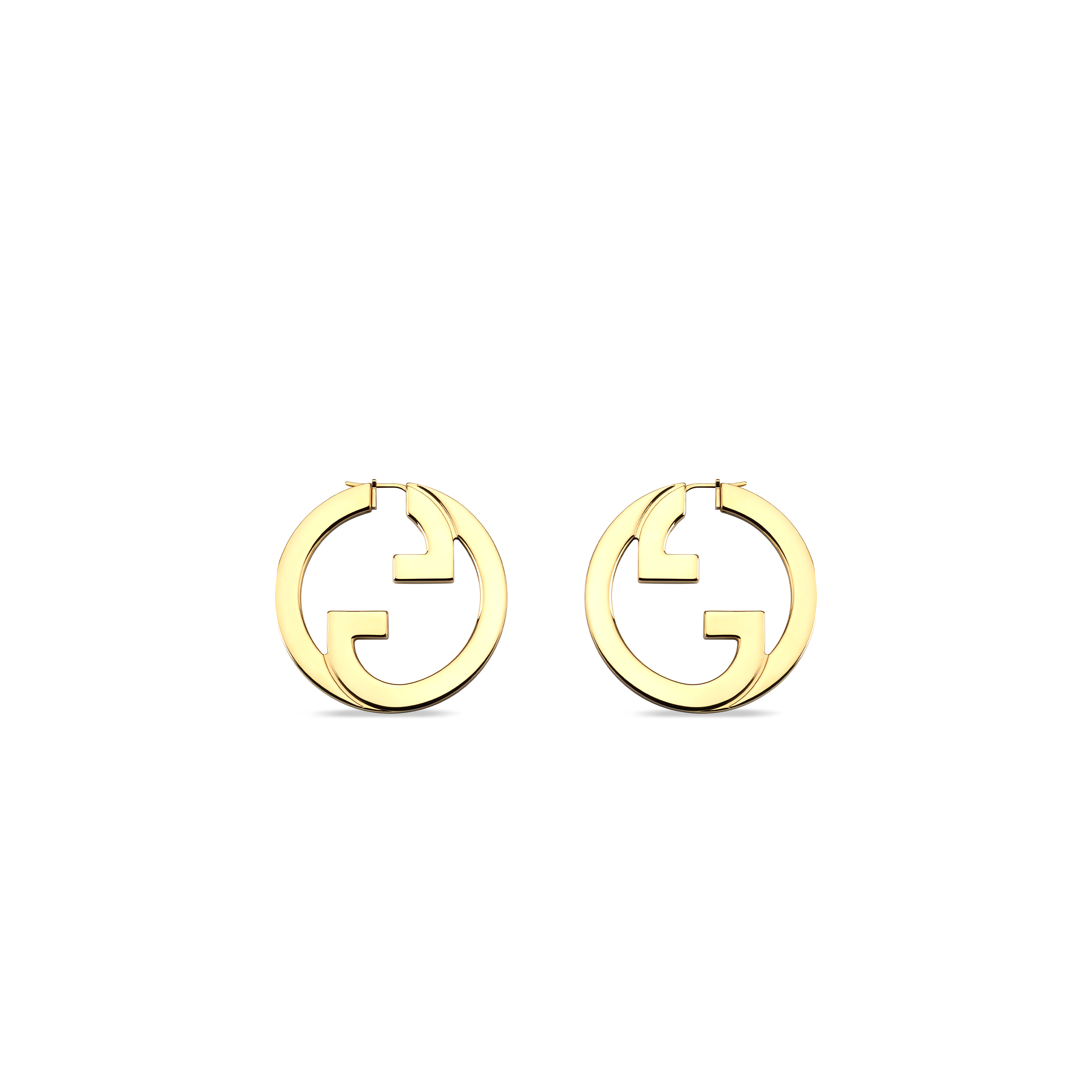 GUCCI BLONDIE CUT-OUT HOOP EARRINGS ‎837221